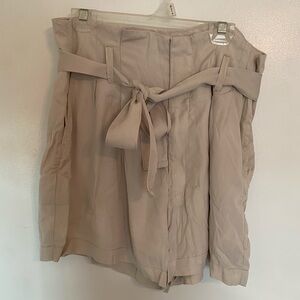 High Waist Tie Trouser Shorts